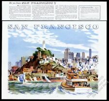 1951 San Francisco skyline Louis Macouillard art vintage travel print ad picture