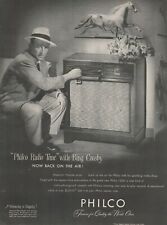 1947 Philco Radio Time with Bing Crosby Wednesday Is Bingsday Vintage Print Ad picture