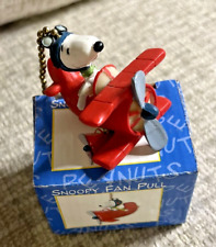 Vintage Peanuts Snoopy Flying Ace Ceiling Fan Pull Figurine #RC4293 New in Box picture