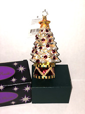 Radko RHYTHM AND SPRUCE Ornament White Christmas Tree Star Drum 1011221  picture
