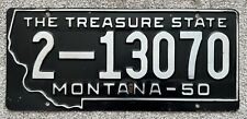 1950 Montana License Plate - Nice Original Paint - Cascade County picture