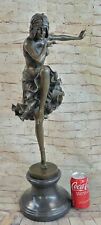 Massive Extra Large French Art Deco Chiparus Bronze Dancing Girl Figurine Statue picture