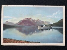 Glacier National Park Montana MT Steamship On Lake 1916 Antique Photo Postcard picture