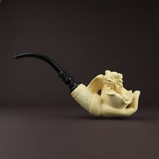 Birth Of Dragon In Hand Pipe By Kenan-new-block Meerschaum Handmade W Case#1104 picture