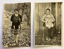 Antique 1900s Unposted Real Photo Portrait Postcard. Lot Of 3, With Young Girl. picture