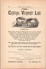 1883 The Central Vermont Line Sleeping & Pullman Drawing Room Cars  ST ALBANS VT picture