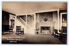 c1910's Ocean House Exchange Interior Southwest Harbor ME RPPC Photo Postcard picture