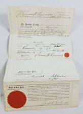 Orleans County Albion New York USA Antique 1870s Discharge of Mortgage Ephemera picture