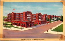 Bridgeport CT Connecticut GENERAL ELECTRIC CO GE Vintage Linen Postcard picture