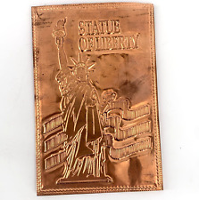 Kopper Kard Statue of Liberty - New York Engraved Copper Postcard NEW Unused picture