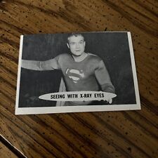 SUPERMAN card #24 Topps 1966 DC Comics TV George Reeves Seeing With X-Ray Eyes picture