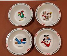 Vintage 1995  Kellogg's Cereal Bowls Set  of 4 Characters in Original Packaging  picture