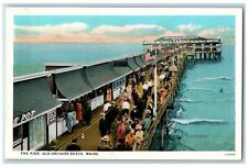 c1920's The Pier Crowd Stall Store Casino Old Orchard Maine ME Vintage Postcard picture