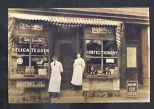 REAL PHOTO CLIFFSIDE PARK NEW JERSEY NJ CANDY STORE ADVERTISING POSTCARD COPY picture