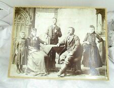 Antique Cabinet Photo CDV Victorian Miller Family Husband Wife Son Daughters  picture
