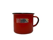 VTG Antique Universal Exported Made In Poland Red Metal Tin Cup Camping picture