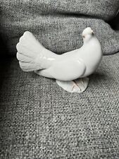Vintage 1977 LLADRO Hand Made In Spain Porcelain White Fantail Dove Pigeon Bird picture