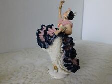 STUNNING DRESDEN FIGURINE PORCELAIN LACE SPANISH FLAMENCO DANCER - GERMANY picture