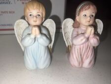Precious Prayers Girl & Boy Praying Angels Figurine Set Home Interiors 5
