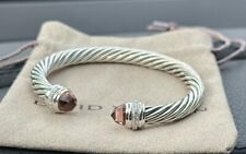 David Yurman 7mm Cable Color Classic Bracelet & Silver MORGANITE & Diamonds M picture