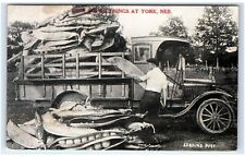 York, NE Postcard-  RPPC EXAGGERATED HOW WA AS THINGS AT YORK LOADING PEAS JOHNS picture