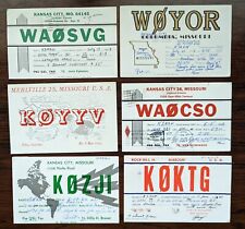 Lot of 6 1960s QSL Cards Ham Missouri W0YOR WA0SVG K0YYV WA0CSO K0KTG K0ZJI picture