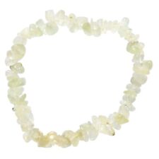 Premium CHARGED Prehnite Crystal Chip Stretchy Bracelet Healing REIKI Energy picture