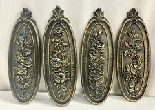 Vintage MCM 1974 Syroco Set Of 4 Floral Wall Plaques Art picture