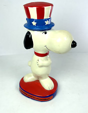 Snoopy Peanuts Figurine Uncle Sam America You're Beautiful 1972 USA Red White picture
