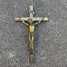 Vintage Heavy Brass Crucifix 13.5