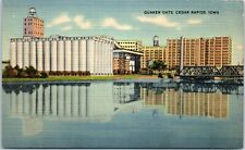 c1940s Linen Postcard Cedar Rapids IA Iowa Quaker Oats picture