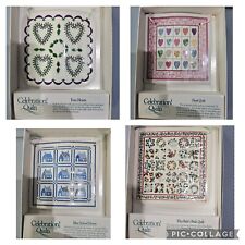 Lot 4 Vintage Hill Design Hanging Tiles w/Box Celebration of American Quilts picture