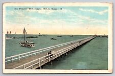 City Pleasure Pier Corpus Christi Texas TX 1926 Postcard picture