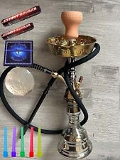 24 inches Travel Hookah , Egyptian Professional Brass Golden Hookah , Heavy duty picture