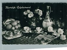 RPPC - Posted Netherland Glossy Greetings Postcard. Hearty Congratulations picture