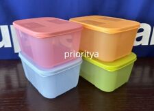 Tupperware Freezer Mates Rectangular Container 700ml Set of 4 Assorted Color New picture
