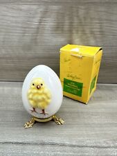 Goebel West Germany 1978 Vintage Footed Porcelain Egg Chicken Baby Chick Easter picture