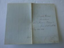 1861 Schooner Rescue From St. John Custom House Port Philadelphia Ship Document picture