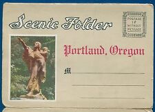 Portland Oregon or  souvenir postcard folder foldout picture