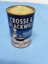 Vintage Crosse & Blackwell Empty Sealed Tin Cream of Shrimp Soup 10 1/4 ozs picture