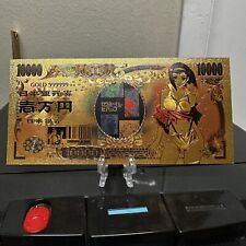 24k Gold Foil Plated Faye Valentine Cowboy Bebop Banknote Anime Collectible picture