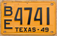 1949 Texas License Plate picture