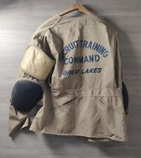 Original Great Lakes Naval Recruit Training Command Jacket Sz 44 w/ Pads Nice  picture
