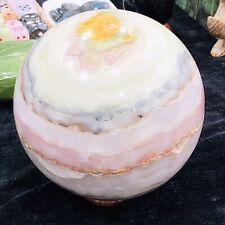 Pink Banded Onyx Big Sphere Ball Top Quality picture