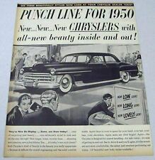 1950 Print Ad Chrysler New Yorker 4-Door Cars Dealers Showroom picture