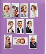 1935 W.D. & H.O. WILLS CIGARETTES RADIO CELEBRITIES 2ND SERIES 10 CARD LOT picture