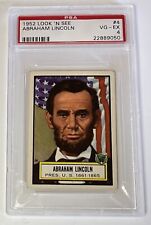 Vintage Abraham Abe Lincoln 1952 Look ‘ N See 4 PSA 4 VG-EX Very Good-Ex. Card picture
