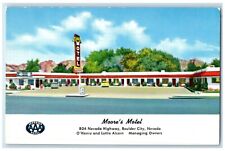 c1960's Moore's Motel Cars Roadside Boulder City Nevada NV Vintage Postcard picture