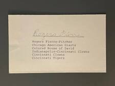 Rogers Pierre Autographed Index Card Negro League Pitcher Chicago American Giant picture
