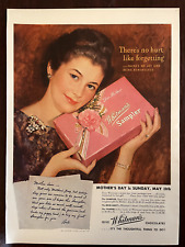 1941 WHITMAN'S Chocolates Vintage Print Ad Sampler Mother's Day Box Gift Present picture